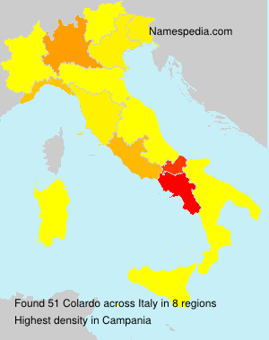 Surname Colardo in Italy Surname Colardo in Italy
