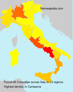 Surname Colavolpe in Italy Surname Colavolpe in Italy
