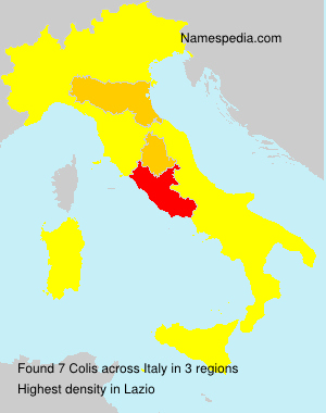 Surname Colis in Italy Surname Colis in Italy