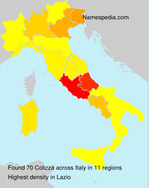 Surname Colizza in Italy Surname Colizza in Italy