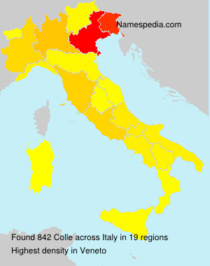 Surname Colle in Italy Surname Colle in Italy