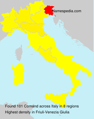 Surname Comand in Italy Surname Comand in Italy