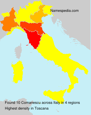 Surname Comanescu in Italy Surname Comanescu in Italy