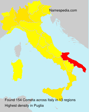 Surname Cometa in Italy Surname Cometa in Italy