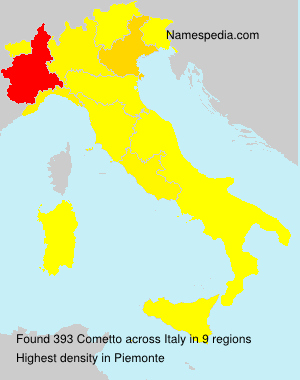 Surname Cometto in Italy Surname Cometto in Italy