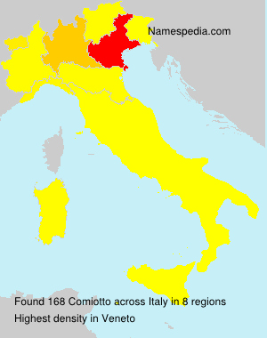 Surname Comiotto in Italy Surname Comiotto in Italy