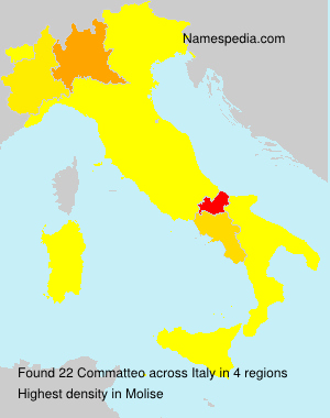 Surname Commatteo in Italy Surname Commatteo in Italy
