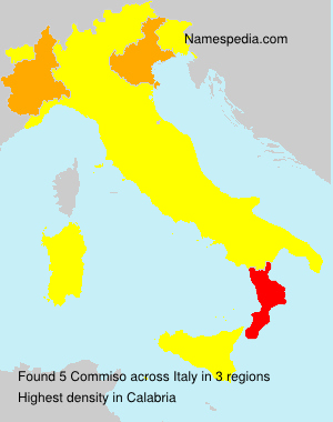 Surname Commiso in Italy Surname Commiso in Italy