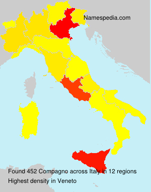 Surname Compagno in Italy Surname Compagno in Italy
