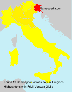 Surname Compagnon in Italy Surname Compagnon in Italy