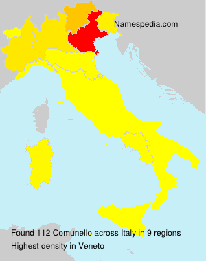 Surname Comunello in Italy Surname Comunello in Italy