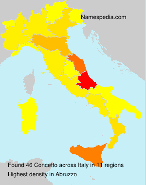 Surname Concetto in Italy Surname Concetto in Italy