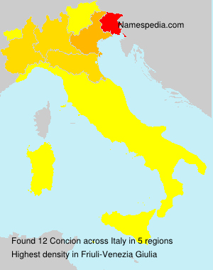 Surname Concion in Italy Surname Concion in Italy