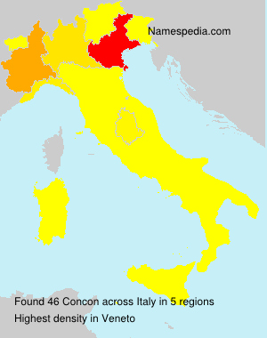 Surname Concon in Italy Surname Concon in Italy