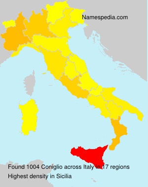 Surname Coniglio in Italy Surname Coniglio in Italy