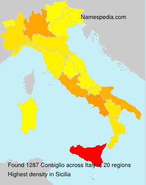 Surname Consiglio in Italy Surname Consiglio in Italy