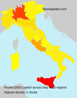 Surname Consoli in Italy Surname Consoli in Italy