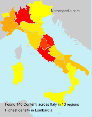 Surname Contenti in Italy Surname Contenti in Italy