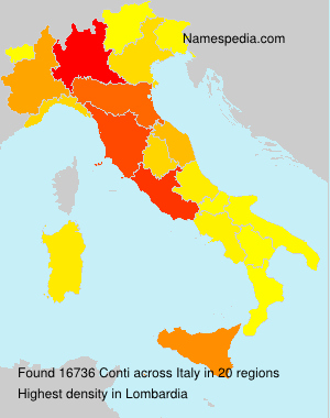 Surname Conti in Italy Surname Conti in Italy