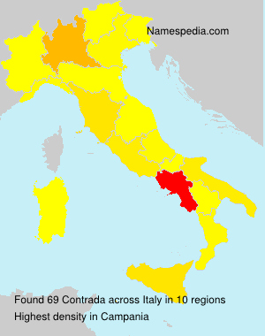 Surname Contrada in Italy Surname Contrada in Italy