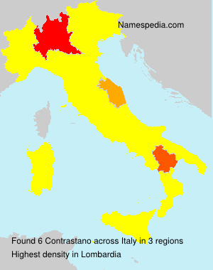 Surname Contrastano in Italy Surname Contrastano in Italy