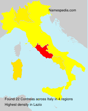 Surname Contreas in Italy Surname Contreas in Italy
