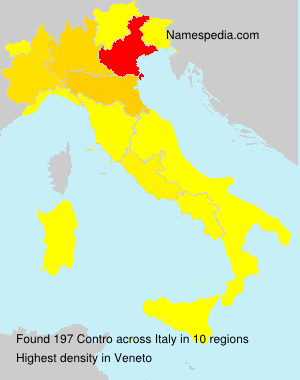 Surname Contro in Italy Surname Contro in Italy