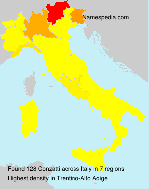 Surname Conzatti in Italy Surname Conzatti in Italy