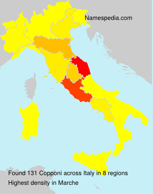 Surname Copponi in Italy Surname Copponi in Italy