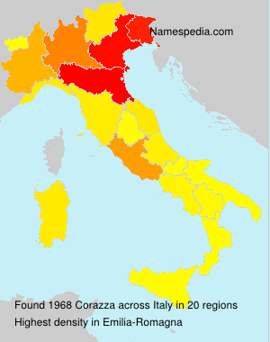 Surname Corazza in Italy Surname Corazza in Italy