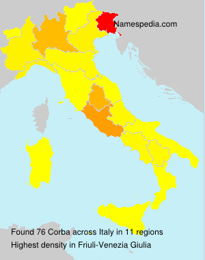 Surname Corba in Italy Surname Corba in Italy