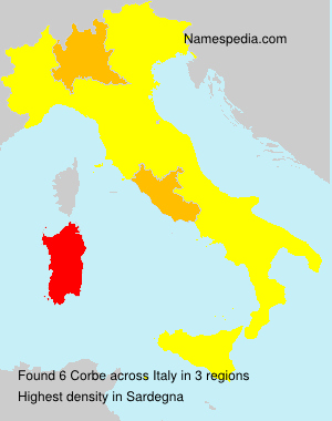 Surname Corbe in Italy Surname Corbe in Italy