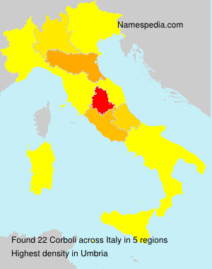 Surname Corboli in Italy