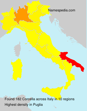 Surname Corcella in Italy Surname Corcella in Italy