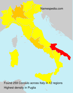 Surname Corciulo in Italy Surname Corciulo in Italy