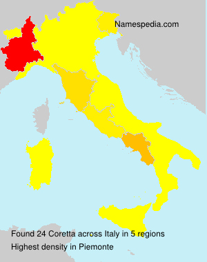 Surname Coretta in Italy Surname Coretta in Italy