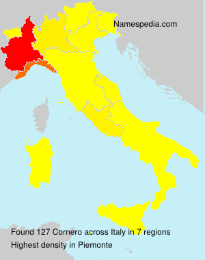 Surname Cornero in Italy