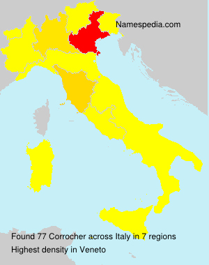 Surname Corrocher in Italy Surname Corrocher in Italy