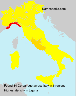 Surname Corsanego in Italy Surname Corsanego in Italy