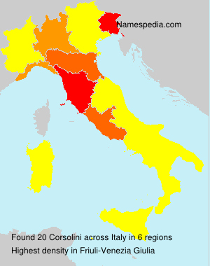Surname Corsolini in Italy Surname Corsolini in Italy