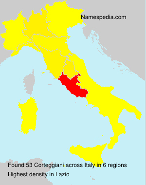 Surname Corteggiani in Italy