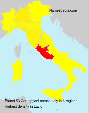 Surname Corteggiani in Italy Surname Corteggiani in Italy