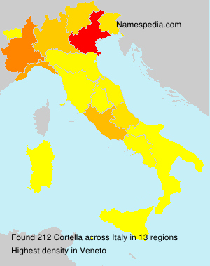 Surname Cortella in Italy Surname Cortella in Italy