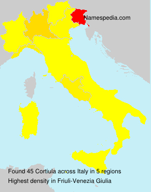 Surname Cortiula in Italy Surname Cortiula in Italy