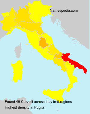Surname Corvelli in Italy Surname Corvelli in Italy