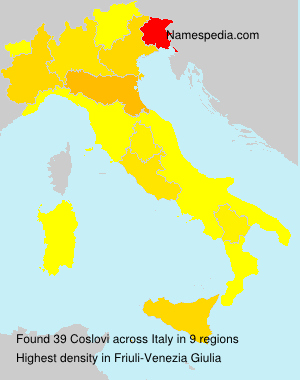 Surname Coslovi in Italy Surname Coslovi in Italy