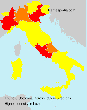 Surname Cotorobai in Italy Surname Cotorobai in Italy