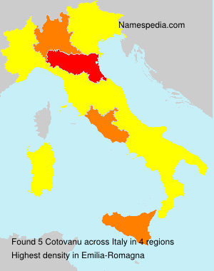 Surname Cotovanu in Italy Surname Cotovanu in Italy