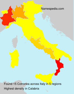 Surname Cotronea in Italy Surname Cotronea in Italy