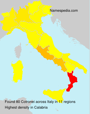 Surname Cotronei in Italy Surname Cotronei in Italy